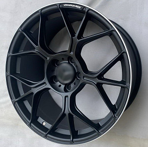 Replica Fr Fn847 9,5x19 5*112 Et:45 Dia:66,6 Satin Black Machined Lip Replica Fr Fn847 9,5x19 5*112 Et:45 Dia:66,6 Satin Black Machined Lip